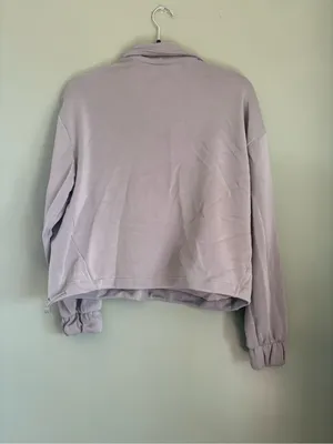 Yogalicious Light Gray Utility Jacket with Front Flap Pockets thumbnail 5
