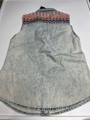 NWT miss me acid wash denim shirt medium thumbnail 6