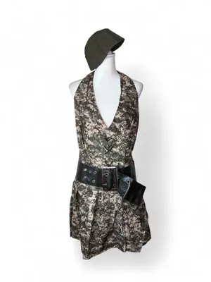 Sexy army Halloween costume Green Size M thumbnail 6