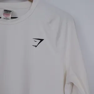 Gymshark Long Sleeve Workout Shirt White XL Athleisure Athletic Top thumbnail 4