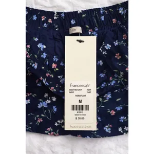 Francesca’s Navy Floral‎ Tiered Mini Skirt Size M NWT Boho thumbnail 7