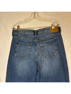Aeropostale 90s High Waisted Wide Leg Jeans Medium Blue Denim Womens Size 12 thumbnail 3