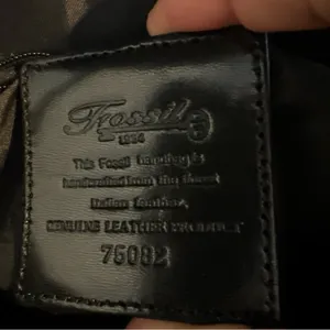 Vintage Fossil Black Leather Hobo Shoulder Flap Bag‎ Y2K thumbnail 8