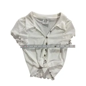 BDG Urban Outfitters Womens White‎ sheer Tie Button Up Shirt small thumbnail 8