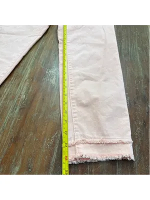 LOFT Peach Girlfriend Chino Petite Ankle Pants 4P Frayed Hem NWT thumbnail 8