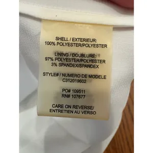 Alice + Olivia Pleated Chiffon Top Womens Small White Blouse C312019602 thumbnail 5