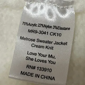 Show Me Your Mumu Melrose Women's White Long Sleeves Knit Sweater Coat Jacket L thumbnail 5