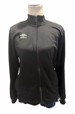 Umbro Black Track Jacket Full Zip Logo Athletic Streetwear‎ L thumbnail 1