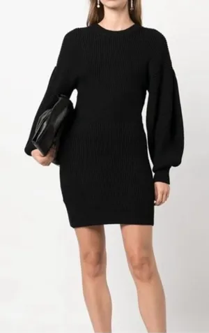 STAUD Marylebone sweater dress black‎ sz thumbnail 1