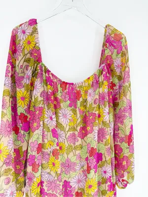 Show Me Your MuMu Briar Floral Mini Dress Women's M Boho thumbnail 5