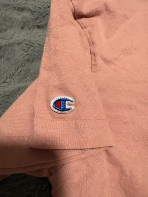 Champion Pink Crop Tee Logo Graphic Short Sleeve Size Medium thumbnail 5