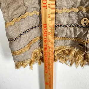 Vintage 90s Beige‎ Vest Sz Small Festival Boho Western Rodeo thumbnail 4
