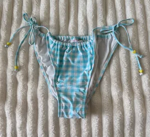 NWOT Stoney Clover lane target Blue Gingham Tie-Side Bikini Bottom thumbnail 1