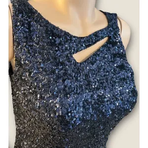 TCEC Blue Sequin Cutout Party  Dress M‎ thumbnail 6