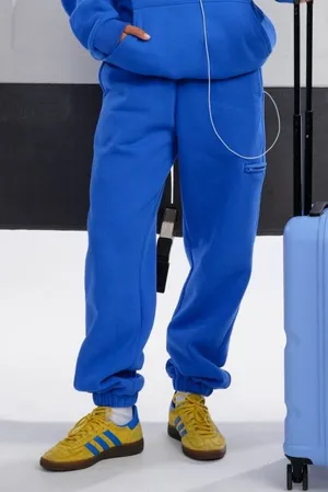 COMFRT Airplane Mode Travel Joggers Royal Blue Fleece Pants thumbnail 1