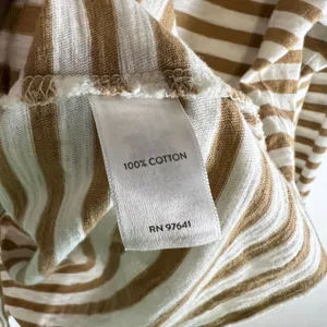 J. Jill Striped Cotton Long Sleeve Tee Brown White Boat‎ Neck Petite Medium thumbnail 6