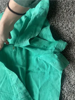 Show Me Your MuMu Green Short-Sleeve Bicoastal Linen Blazer Romper thumbnail 5