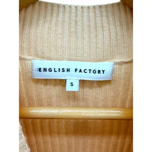 English Factory Tan‎ Ribbed Vest Puff Sleeve Tiered Maxi Dress Small Neutral thumbnail 5