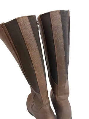 Santana Canada Tall Brown Leather Boots Sherpa Lining Rugged Outsole Size 8 thumbnail 11