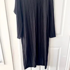 Free People Beach Black Endless Summer Aster Collar Midi Tunic Dress Large thumbnail 5
