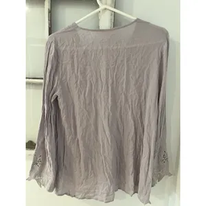 Astr The‎ Label Lavendar Purple Embroidered Bell Sleeve Long Sleeve Top XS thumbnail 6