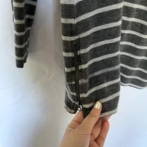 A pea in the pod maternity sweater‎ gray striped knit top women's size small thumbnail 5