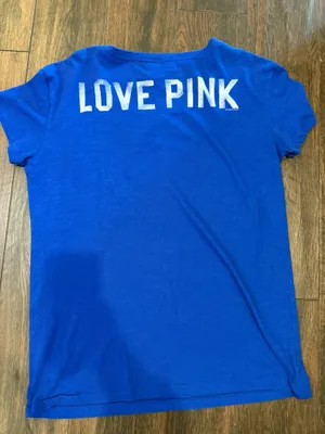 VS Pink Victoria’s Secret Blue Tshirt thumbnail 2