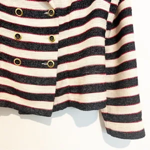 Cabi Cruise Blazer Size 6 Striped Double Breasted‎ Gold Button Old Money Yacht thumbnail 4