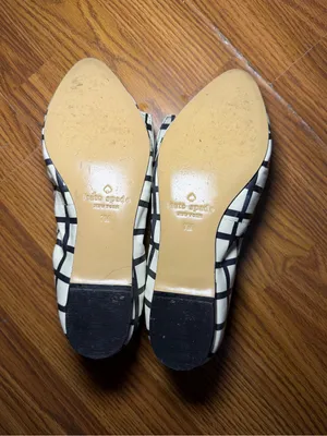 Kate Spade "Suki" Leather Plaid Bow Flats Preppy Minimalist Size 7 thumbnail 6