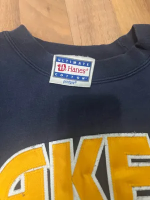 Vintage Hanes crew neck blue yellow thumbnail 2