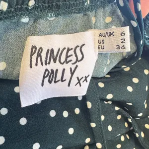 Princess Polly Teal Green Polka Dot Mini Dress Faux Wrap Ruffle Hem Size 2 US thumbnail 7