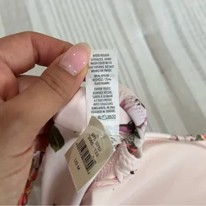 Aerie Light Pink Floral‎ Bikini Top. NWT. thumbnail 9