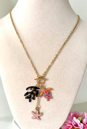 Sea Turtle Necklace (712) 🐢 Gold thumbnail 2