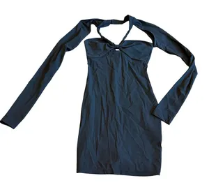 Lioness Black Mini Length Bodycon Dress Long Sleeve Fitted Party Size XS Women's thumbnail 1