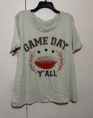 Electric Pink Game Day Rhinestone Tee Shirt thumbnail 1