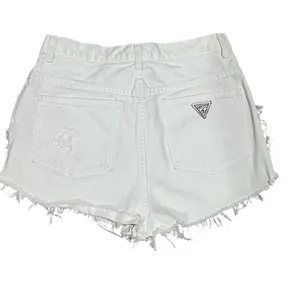 Vintage GUESS Women's White High-Waisted Cut-Off Denim Shorts Standard Size 12 thumbnail 2