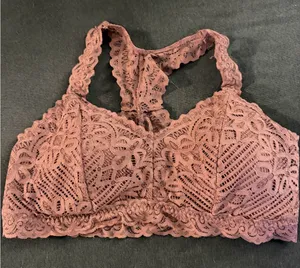 Maurices Dusty Rose Lace Racerback Bralette thumbnail 1