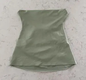 Dress Forum Sage Green Strapless Satin Tank thumbnail 1