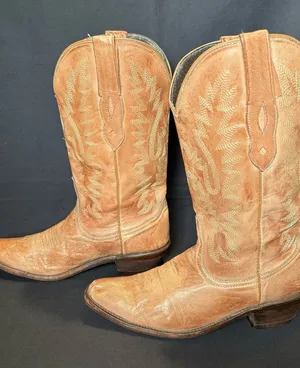 Pecos Bill size 6 Classic Tan Copper Leather Western Cowboy Boots thumbnail 1