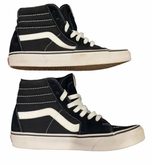 VANS Sk8-Hi High Top Sneakers Womens 8 Black White Skate Streetwear thumbnail 1