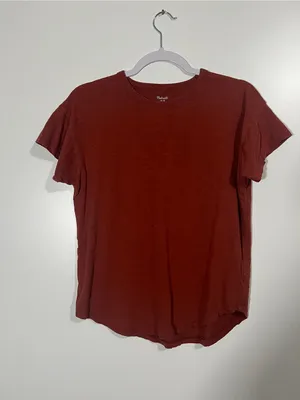 Madewell Vintage Slub Tee in Dark Orange Size Medium 100% Cotton thumbnail 2