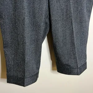 Vintage Arden‎ B Cropped Herringbone Gray Trousers Y2K Steampunk Size 4 EUC thumbnail 5