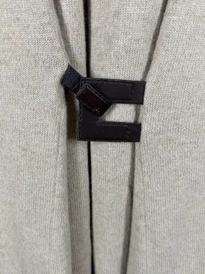 Lafayette 148 Tan Wool Cashmere‎ Blend Belted Cardigan thumbnail 2