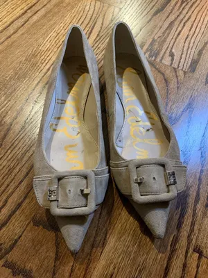 Sam Edelman Sonja Suede Pointed Toe Buckle Flats beige Taupe Size 7 thumbnail 5