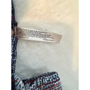 Eloise Anthropologie Boho Geometric Print Wide Leg Smocked‎ Pants Blue Red Small thumbnail 9