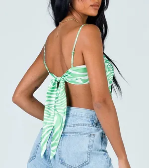 Princess Polly Miss Lexi Green Zebra Print Top thumbnail 3