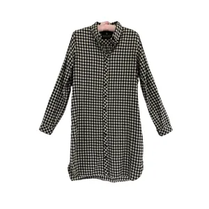 Maison Scotch Black & White Gingham Plaid Button Front Dress size Medium thumbnail 3