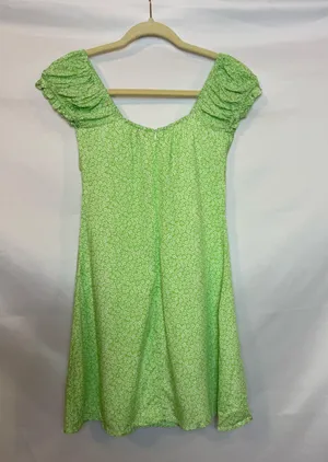 Pink Lily Green Daises Dress thumbnail 4