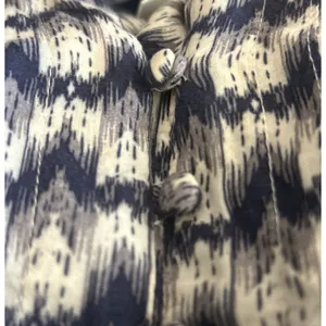 Anthropologie Maeve Ikat Print Sleeveless Tank Blouse Cream Navy Blue Sz S Boho thumbnail 5