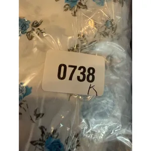 Scarlet Darkness Womens L White Blue Floral Milkmaid Dress Fairy Cottagecore‎ thumbnail 13